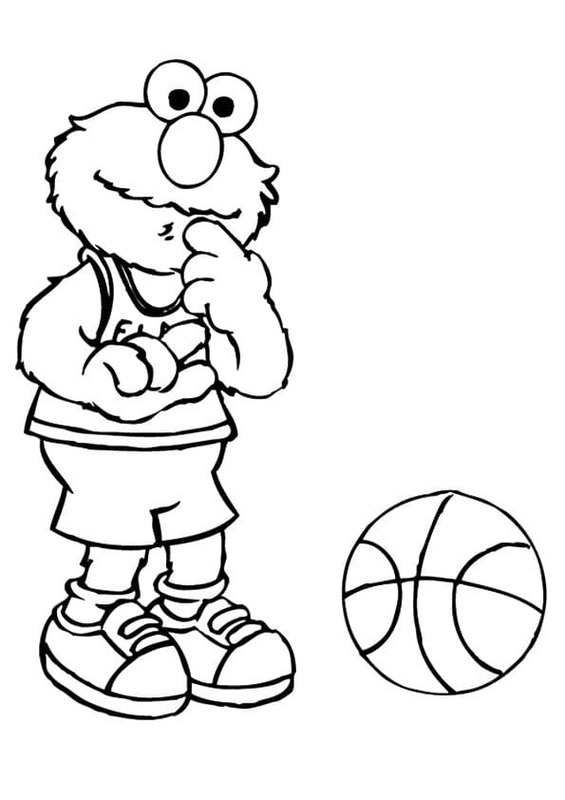 Elmo zdarma pro děti omalovánka
