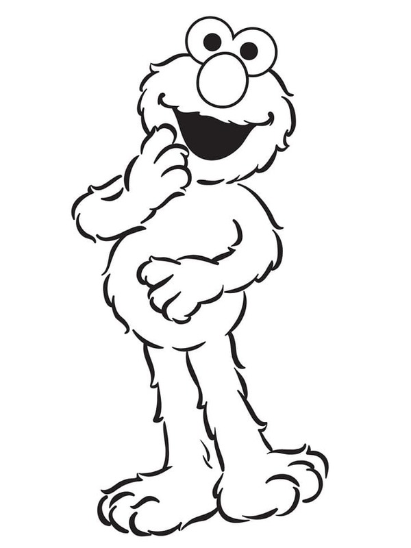 Elmo zdarma snadný omalovánka
