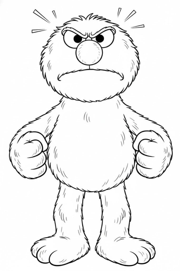 Elmo zdarma základní omalovánka