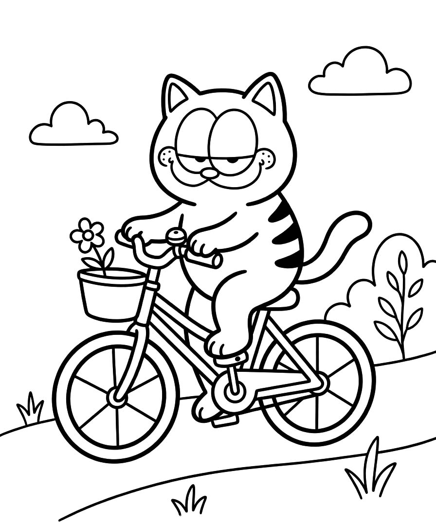 Garfield pro děti omalovánka