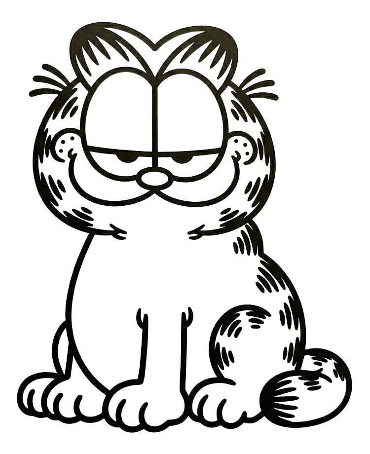 Garfield prostý tisknutelné omalovánka