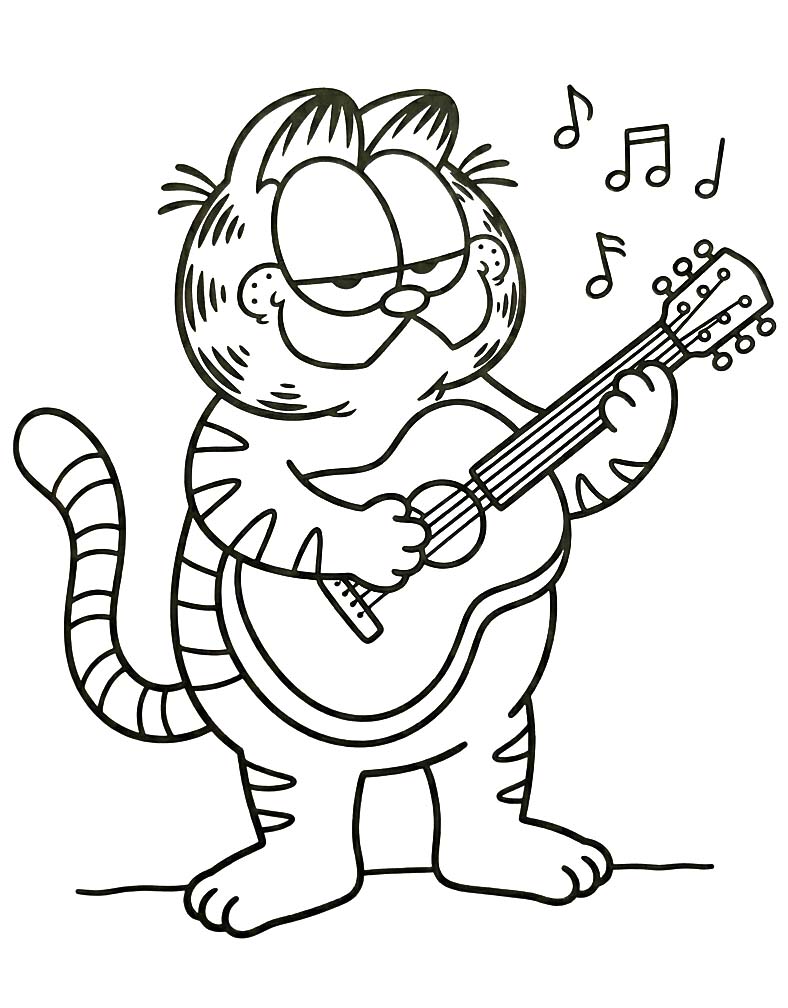 Garfield základní tisknutelné omalovánka