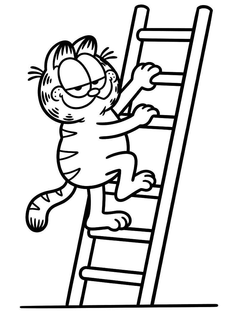 Garfield zdarma pro děti omalovánka
