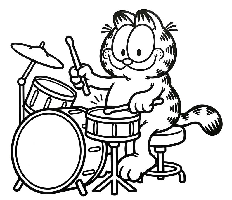 Garfield zdarma základní omalovánka