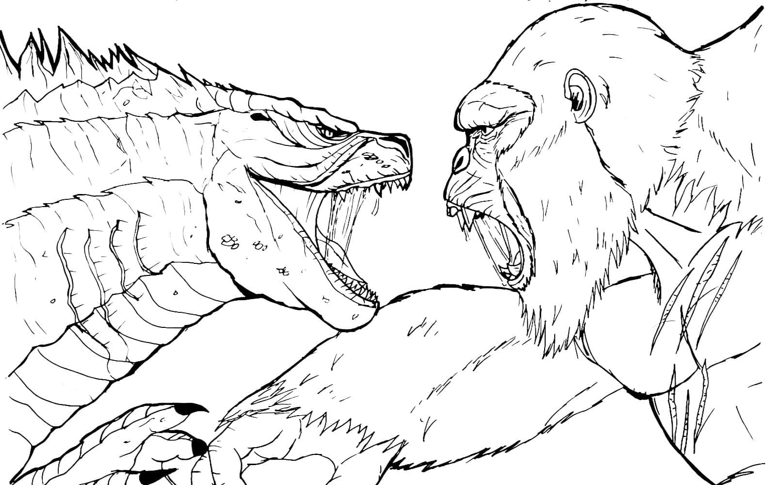 King Kong k vytisknutí zdarma omalovánka
