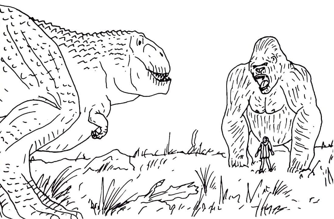 King Kong k vytisknutí omalovánka