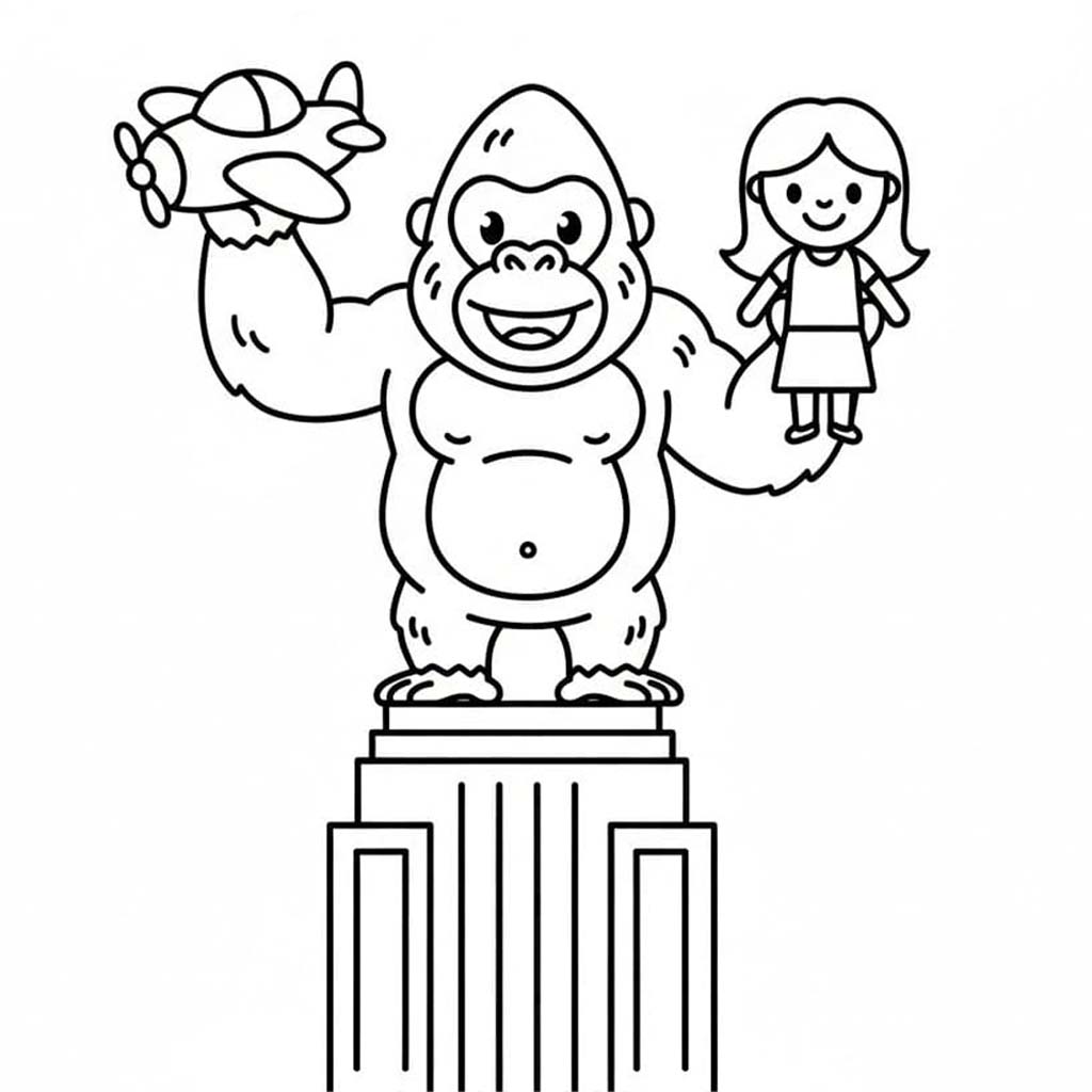 King Kong zdarma základní omalovánka