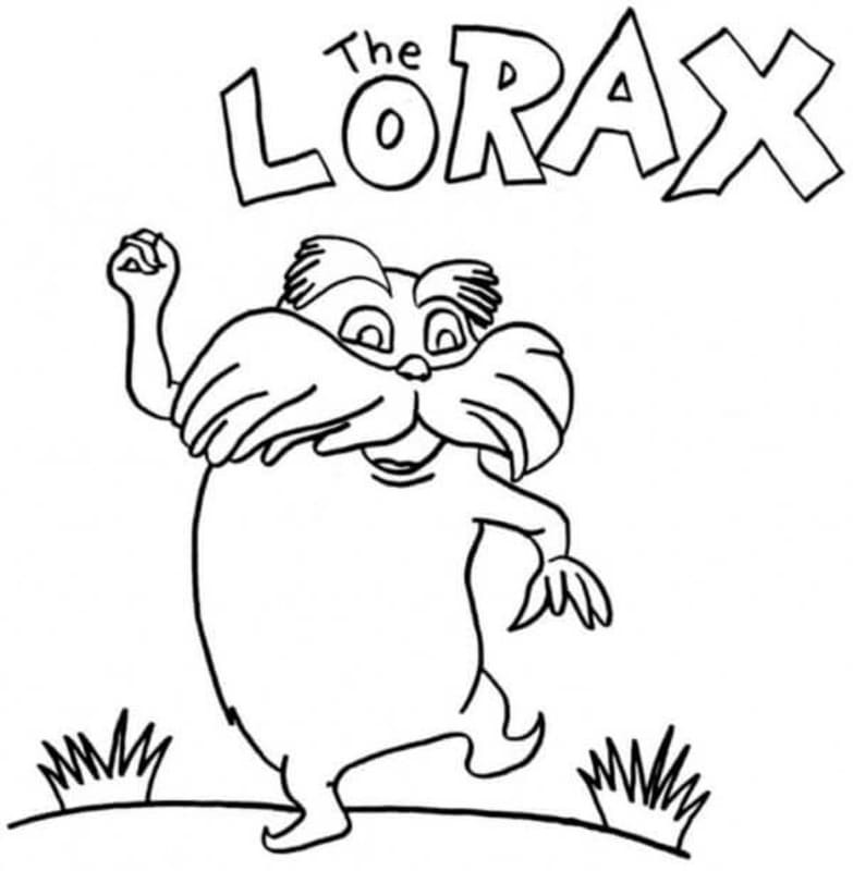 Lorax tisknutelné pro děti omalovánka