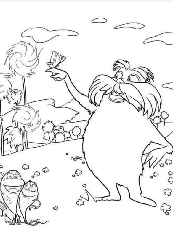 Lorax tisknutelné omalovánka