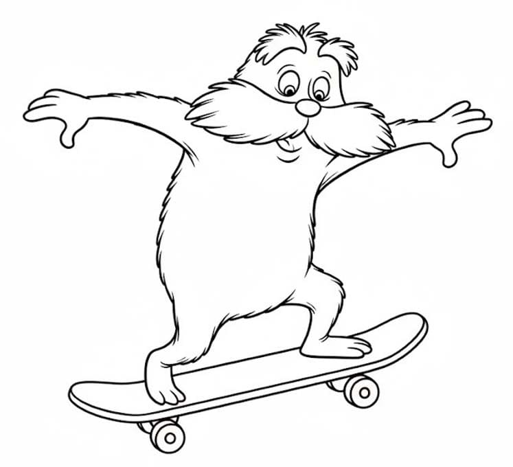Lorax zdarma snadný omalovánka