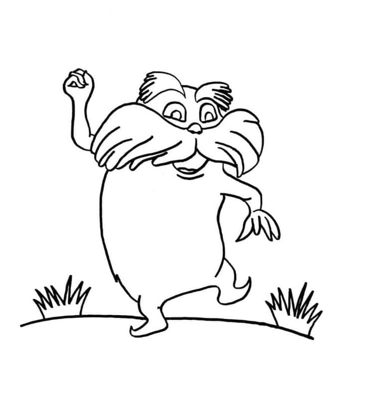 Lorax zdarma základní omalovánka