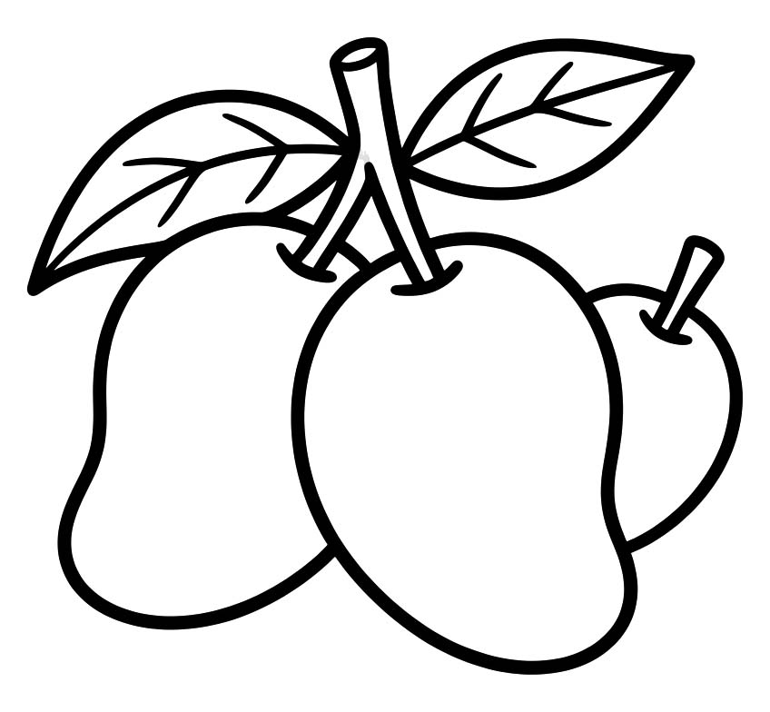 Mango zdarma prostý tisknutelné omalovánka