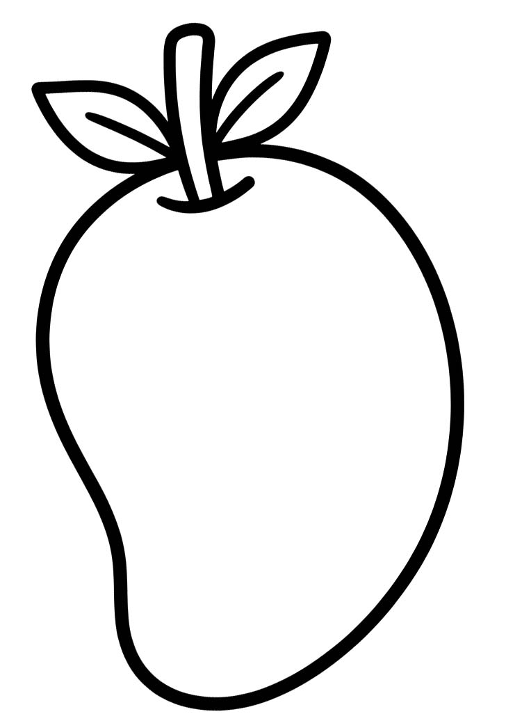 Mango zdarma prostý omalovánka