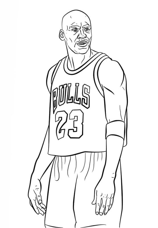 Michael Jordan k vytisknutí omalovánka