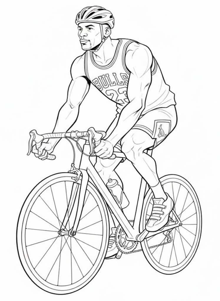 Michael Jordan prostý tisknutelné omalovánka