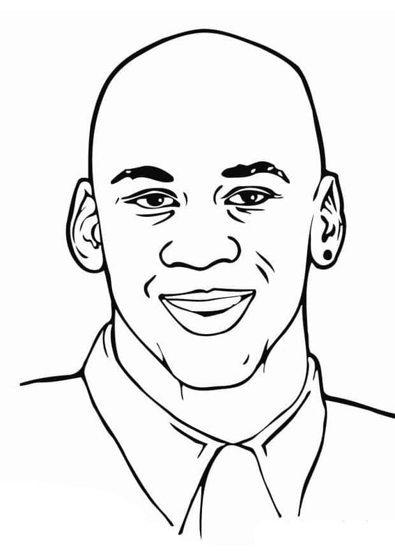 Michael Jordan tisknutelné omalovánka