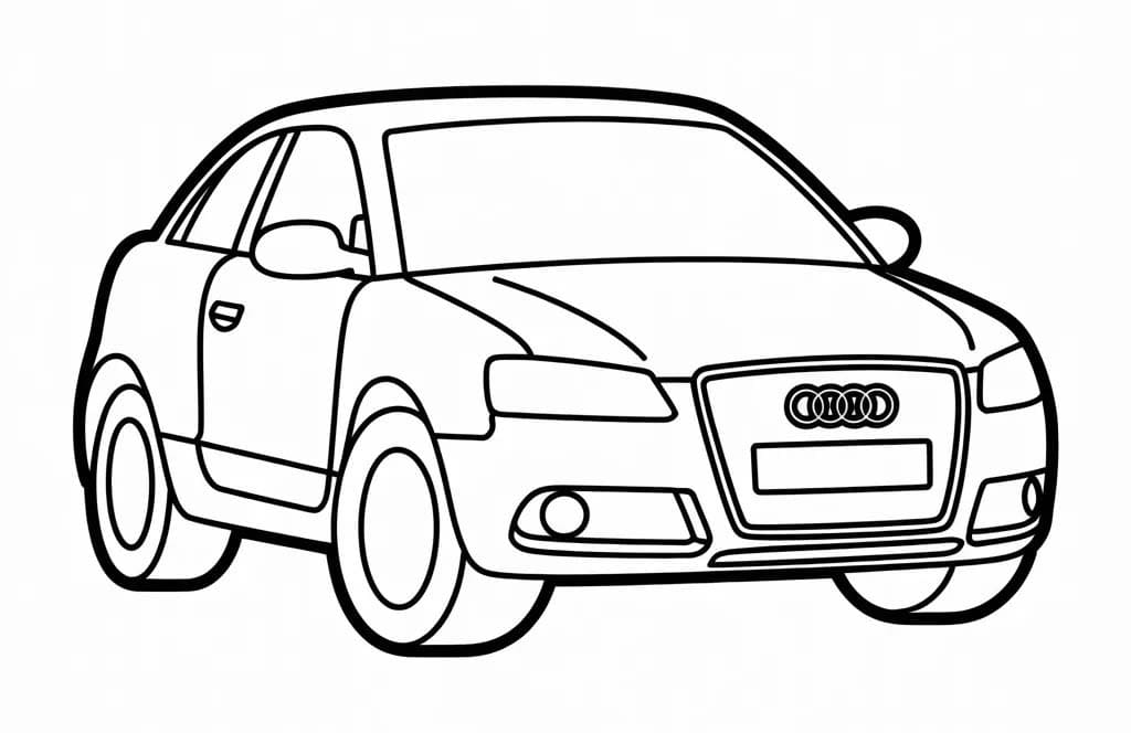 Nakreslete Audi k vytisknutí zdarma omalovánka