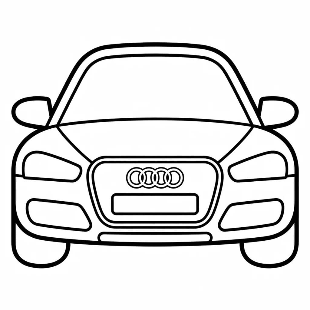 Nakreslete Audi pro děti omalovánka