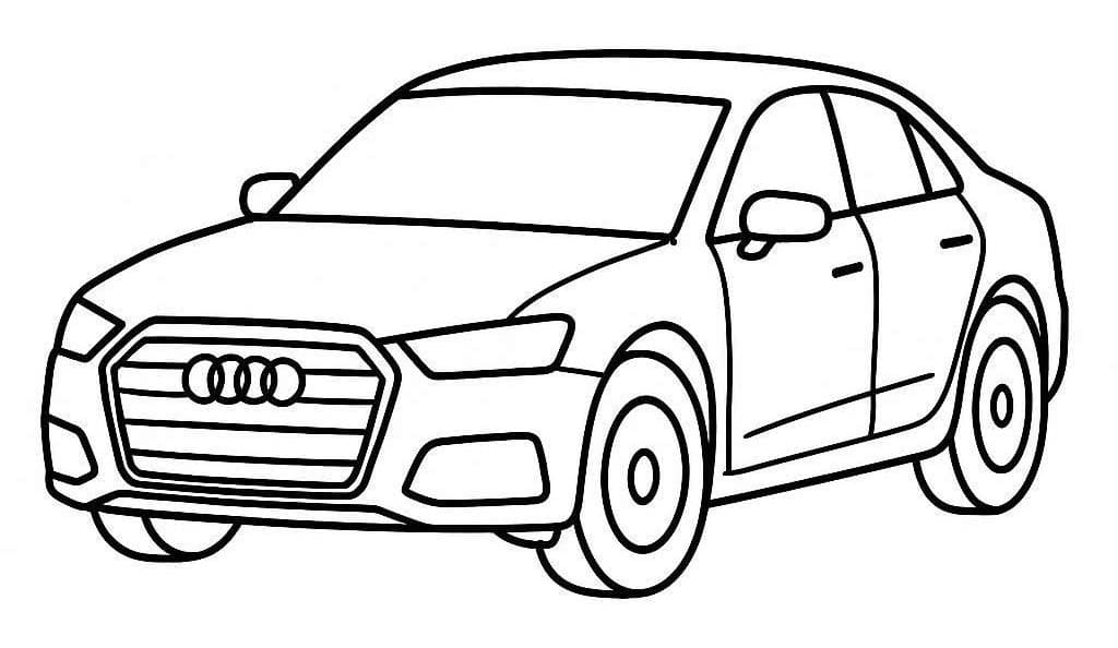 Nakreslete Audi prostý omalovánka