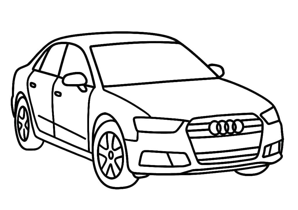 Nakreslete Audi snadný tisknutelné omalovánka