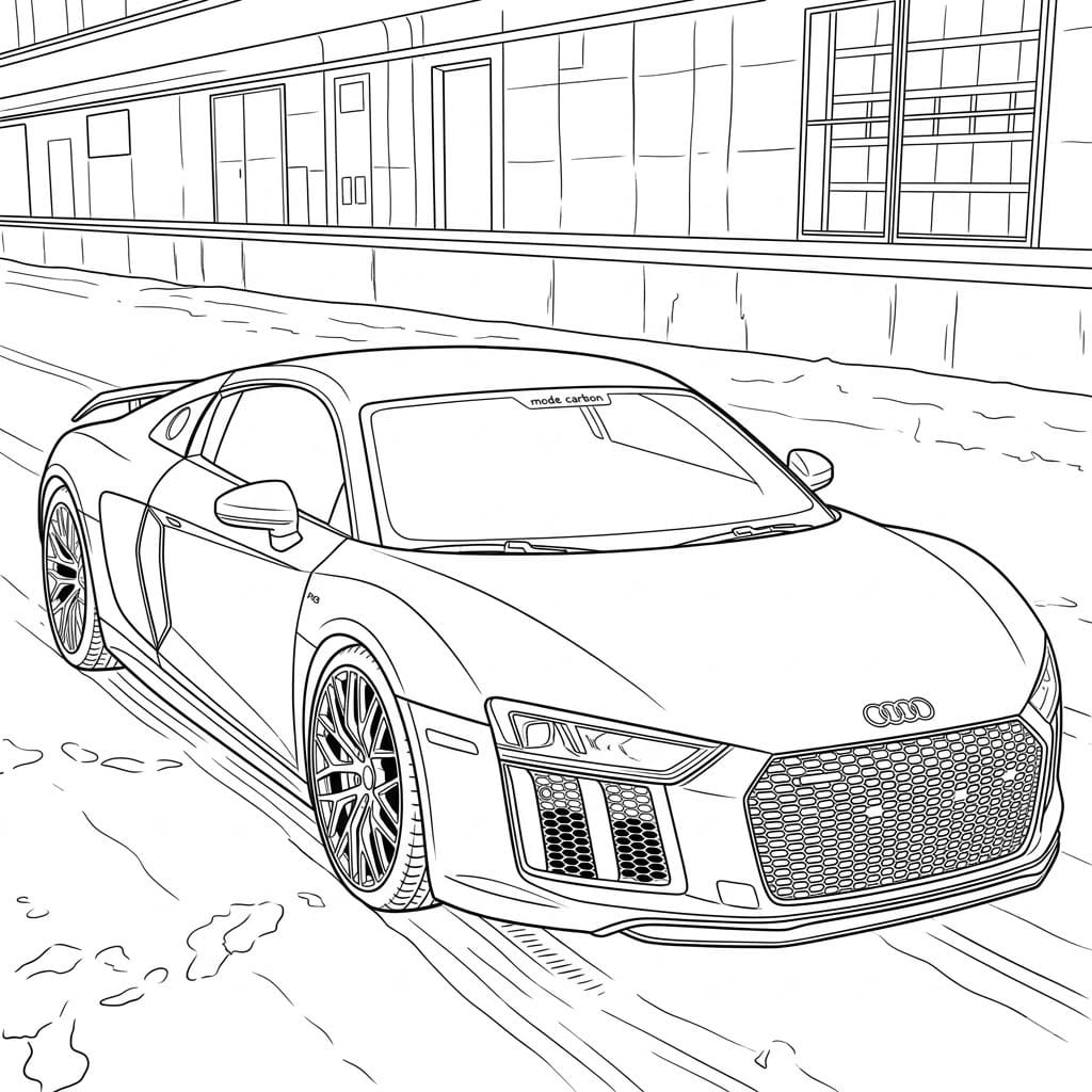Nakreslete Audi snadný omalovánka