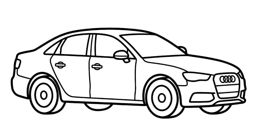 Nakreslete Audi tisknutelné pro děti omalovánka