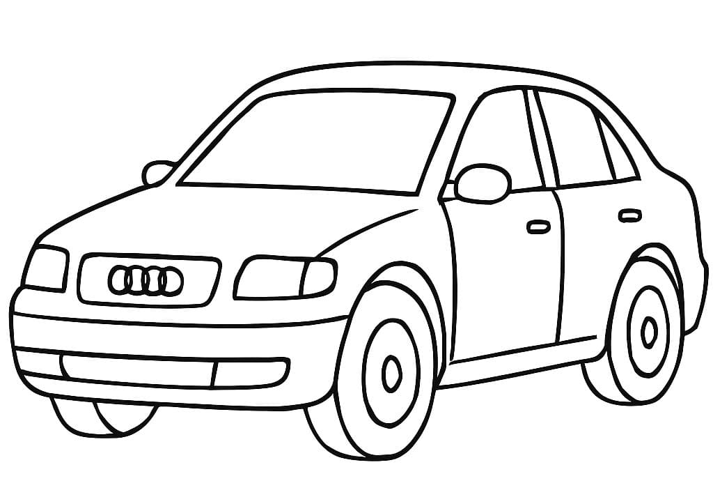 Nakreslete Audi základní tisknutelné omalovánka