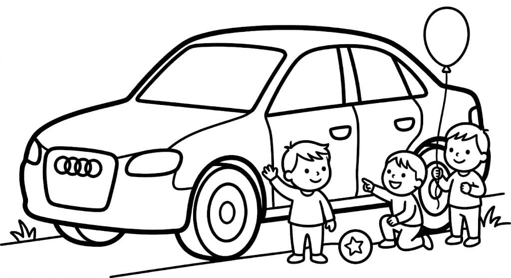Nakreslete Audi základní omalovánka