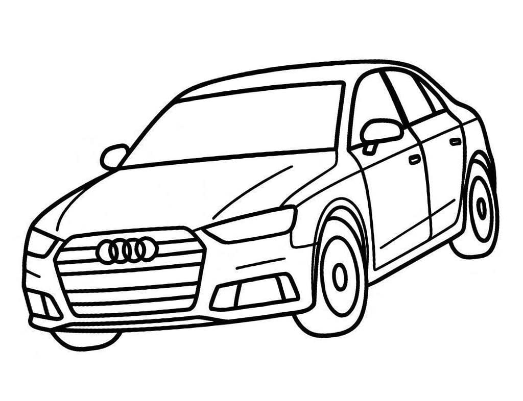 Nakreslete Audi zdarma pro děti omalovánka