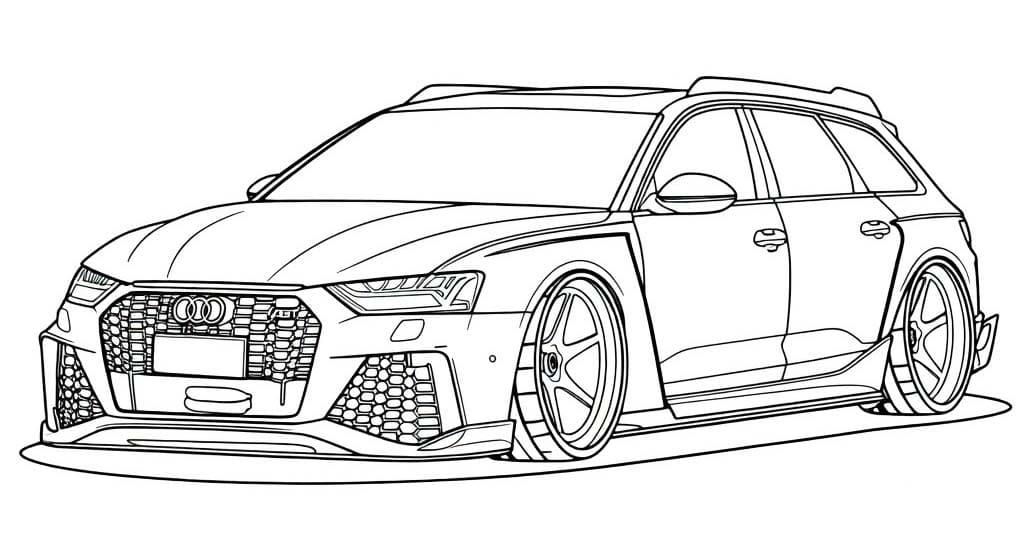 Nakreslete Audi zdarma prostý omalovánka