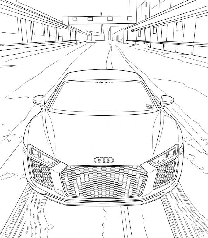 Nakreslete Audi zdarma snadný omalovánka