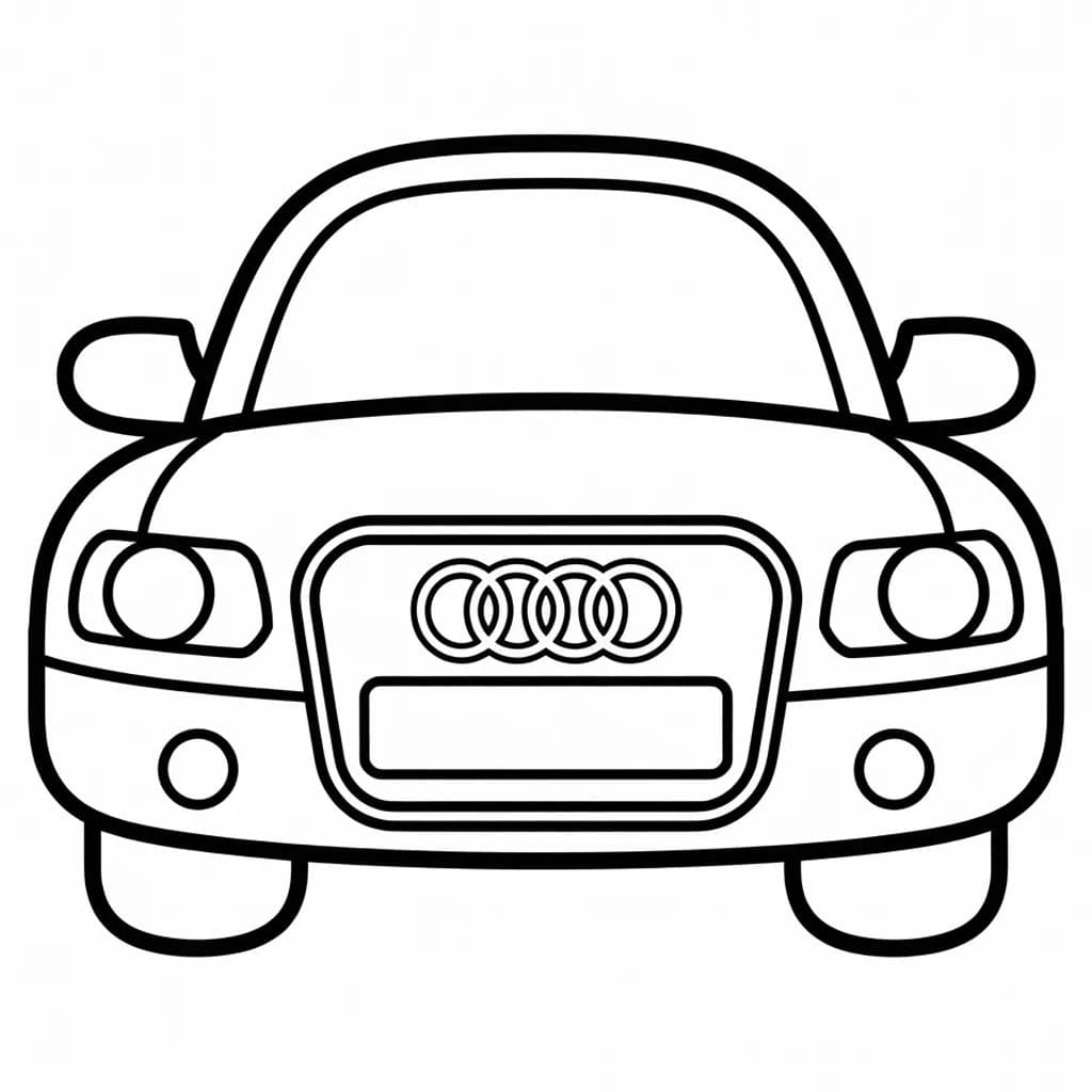 Nakreslete Audi zdarma základní omalovánka