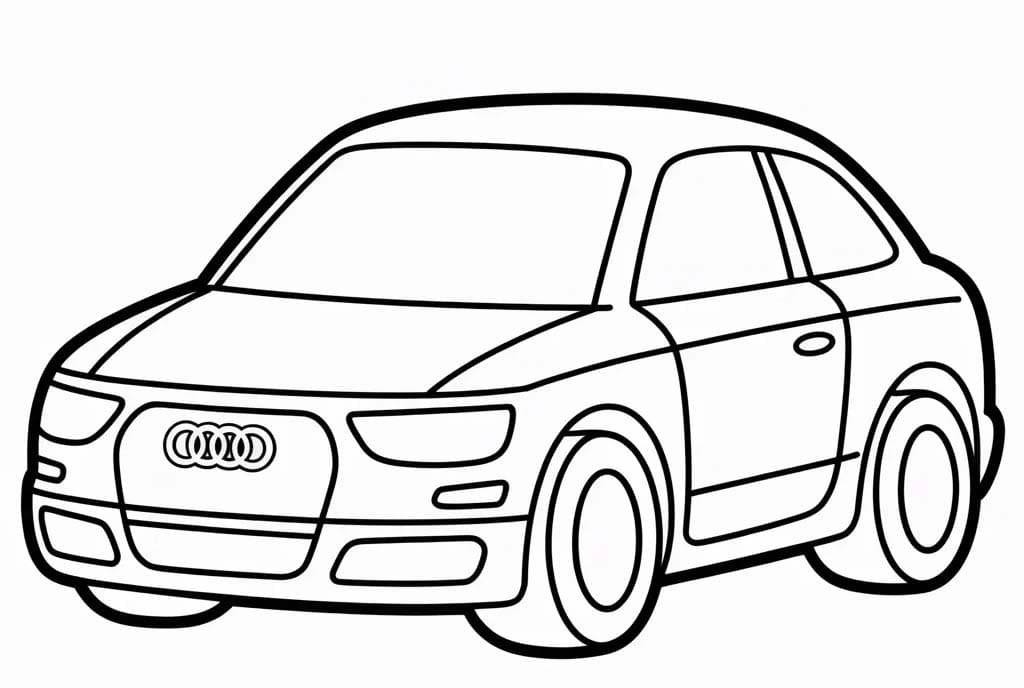 Nakreslete Audi zdarma omalovánka