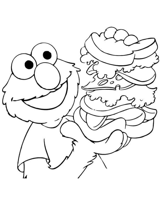 Nakreslete Elmo pro děti omalovánka