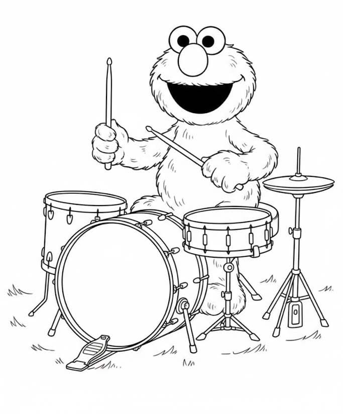 Nakreslete Elmo snadný omalovánka