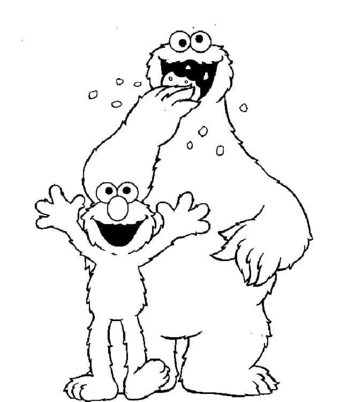 Nakreslete Elmo tisknutelné omalovánka