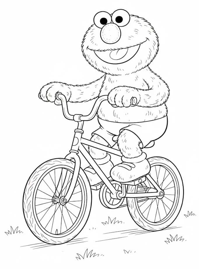 Nakreslete Elmo zdarma pro děti omalovánka