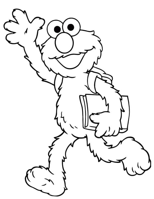 Nakreslete Elmo zdarma prostý tisknutelné omalovánka