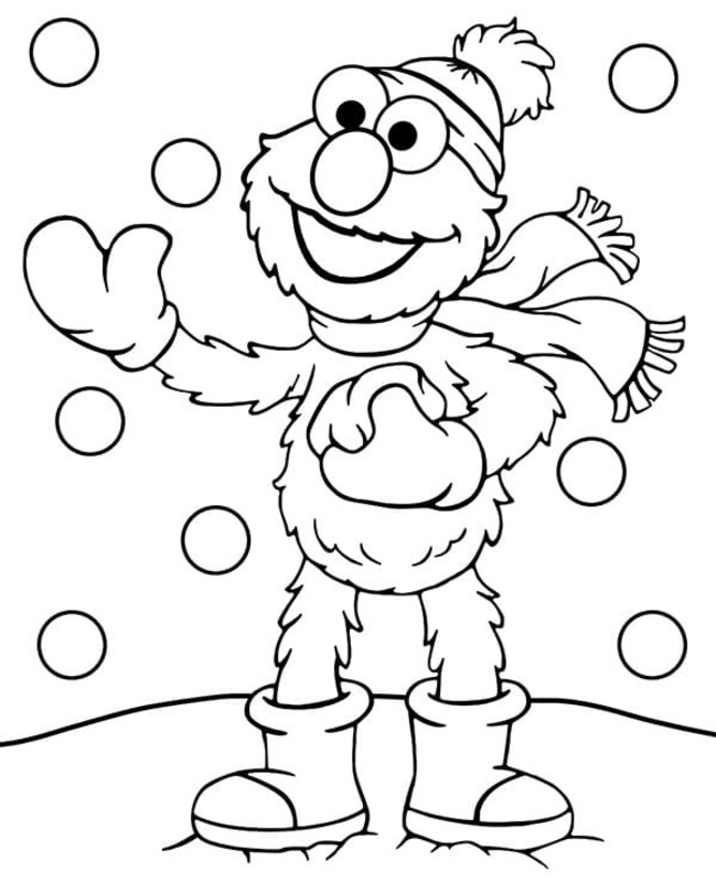 Nakreslete Elmo zdarma základní omalovánka