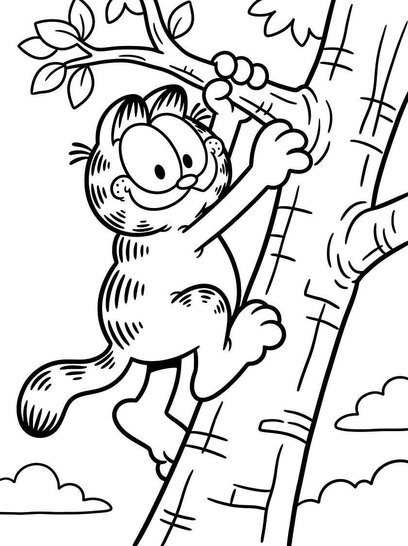Nakreslete Garfield pro děti omalovánka