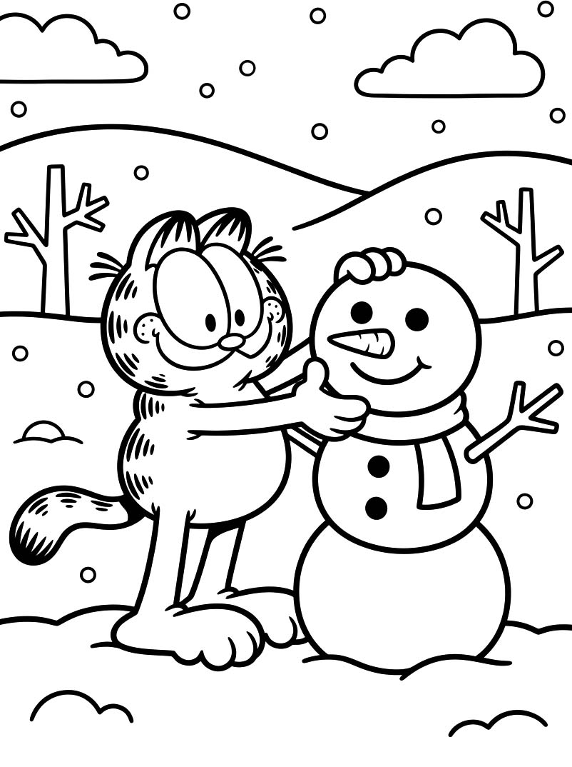 Nakreslete Garfield prostý omalovánka