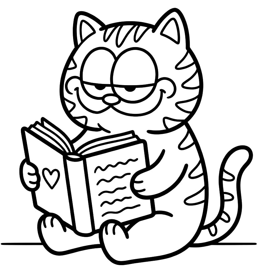 Nakreslete Garfield snadný omalovánka