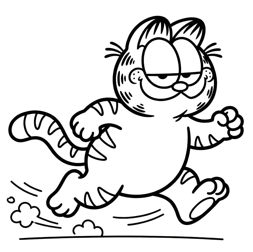 Nakreslete Garfield zdarma základní omalovánka
