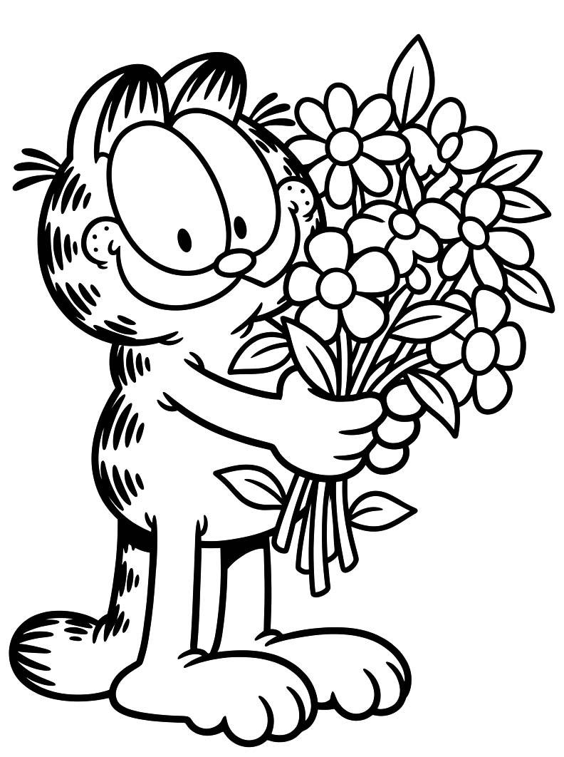 Nakreslete Garfield zdarma omalovánka