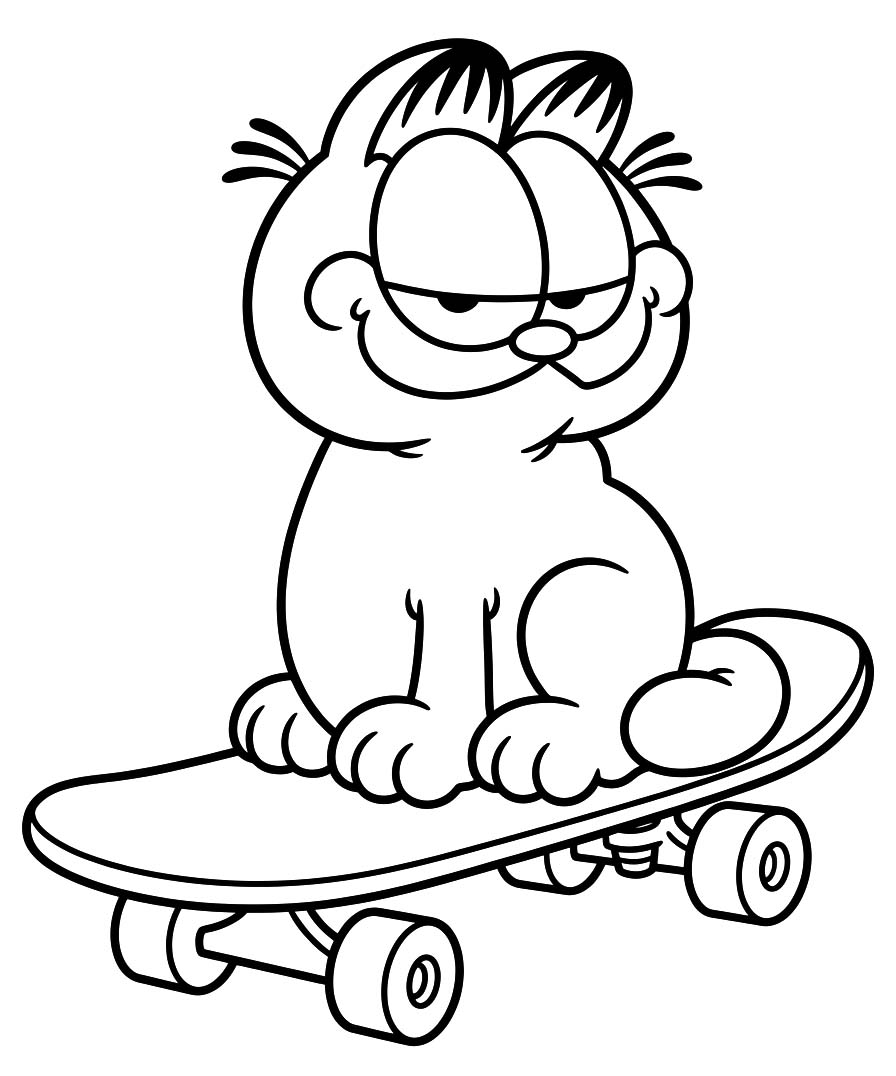 Nakreslete Garfield omalovánka