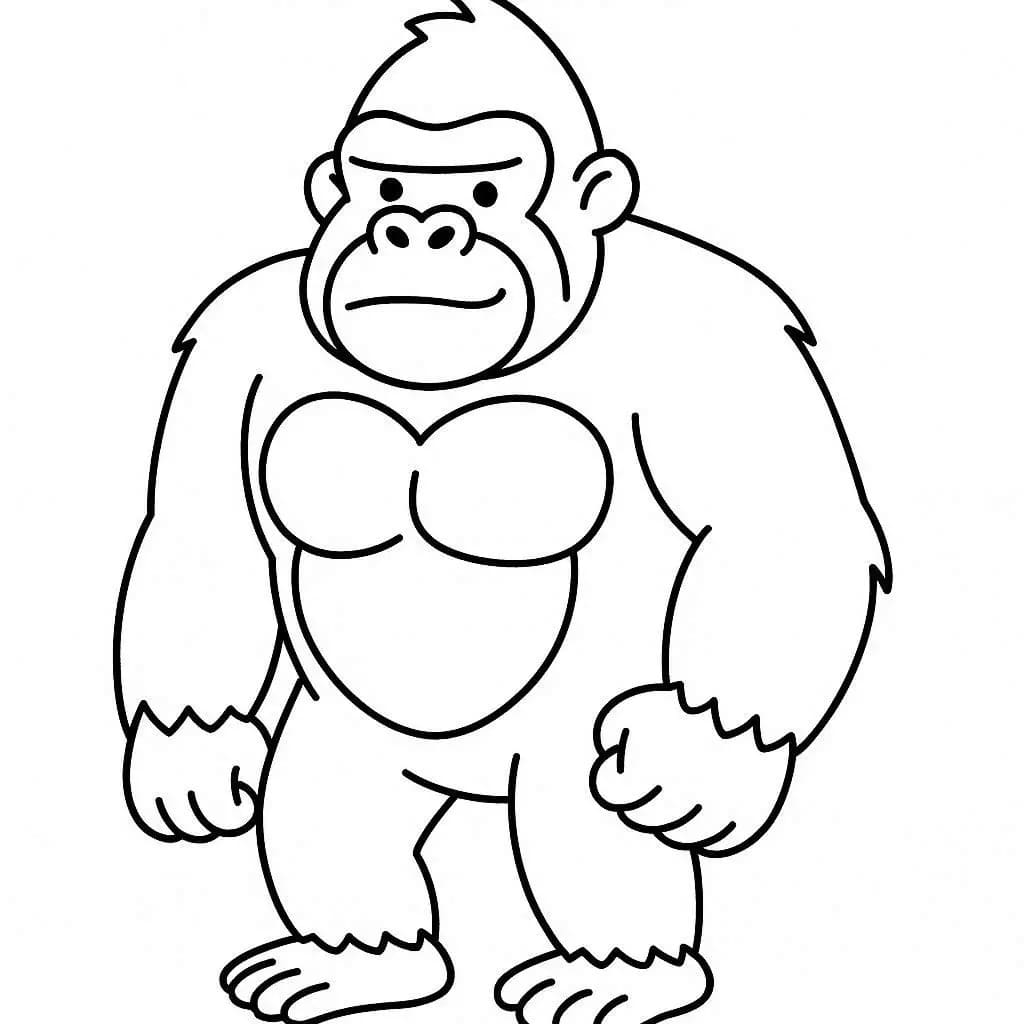 Nakreslete King Kong k vytisknutí omalovánka