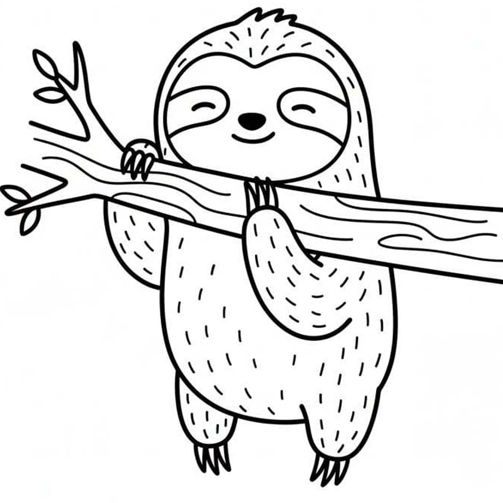 Nakreslete Lenochod zdarma pro děti omalovánka