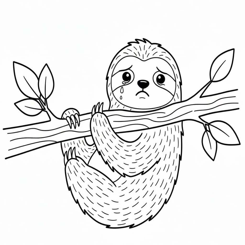 Nakreslete Lenochod zdarma základní omalovánka