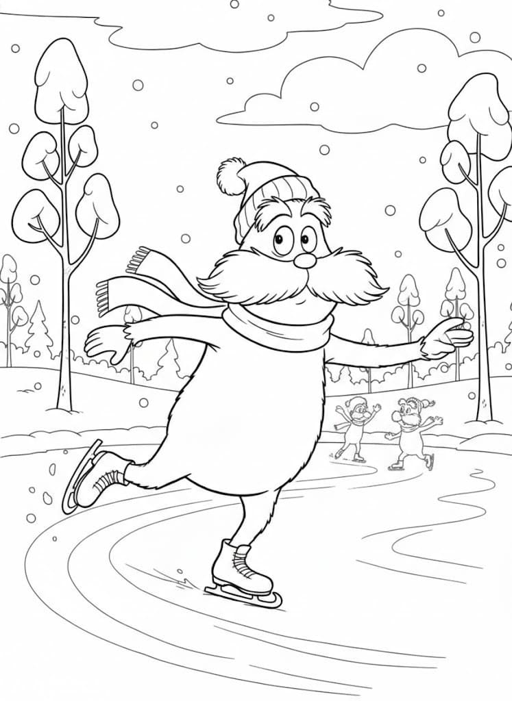 Nakreslete Lorax snadný omalovánka