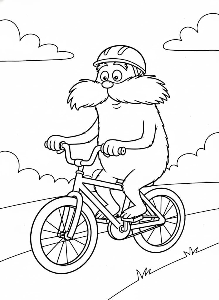 Nakreslete Lorax zdarma základní tisknutelné omalovánka